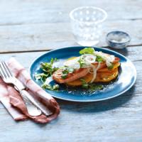 Pan-Roasted Salmon with Fresh Onion and Fennel Salad image