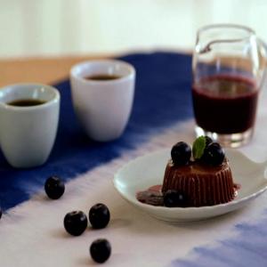 Gluten-Free Dark Chocolate and Blueberry Panna Cotta image