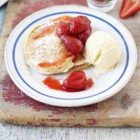 Strawberry compote with sugared drop scones image