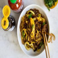 Spicy Glass Noodles With Shiitake Mushrooms and Cabbage image