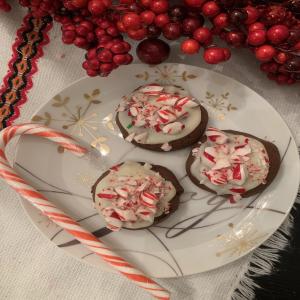 Chocolate and Candy Cane Cookies image