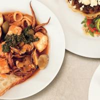 Clam and Calamari Seafood Stew with Salsa Verde_image