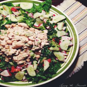 Easy and Light Chicken Salad with Fresh Salad Greens Recipe - (4.3/5)_image