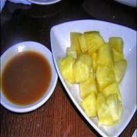 Pineapple with caramel sauce_image