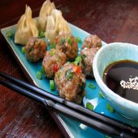 Steamed Pork Balls and Spring Onions ( Green Onions) image