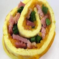 Baked Ham & Cheese Omelet Roll_image