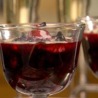 Melted White Chocolate Sauce with Berry Compote image