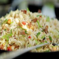 Basmati Rice Pilaf with Prosciutto, Garbanzo Beans and Orzo image