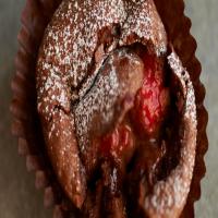 Raspberry-Filled Molten Chocolate Cupcakes image
