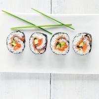 Smoked salmon & avocado sushi image