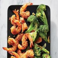 Sesame Shrimp With Ginger Broccoli image