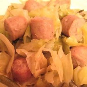 Oklahoma Comfort Food: Brats, Cabbage and Green Bean Casserole image
