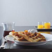 Belgian Buttermilk Waffles with Glazed Bananas image