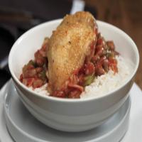 Saucy Chicken with Pinto Beans and Rice image