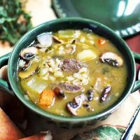 Russian - Wild mushroom soup with barley & potato_image