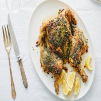 Spatchcocked Chicken With Herb Butter image