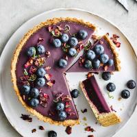 Vegan blueberry & lime tart image