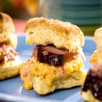 Mustard Glazed Baked Ham and Pimento Cheese Biscuits image