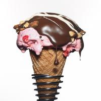 Dark-Chocolate-Dipped Cherry Ice Cream Cones_image