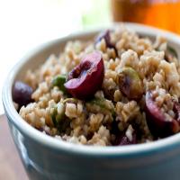 Morning Oatmeal With Cherries and Pistachios image