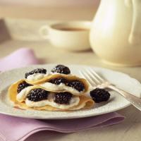 Cornmeal Crepes with Fresh Buttermilk Cheese and Blackberries_image