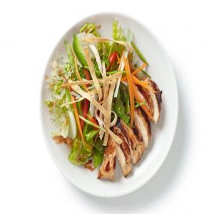 Asian-Style Grilled Chicken Salad With Cherry-Peanut Dressing image