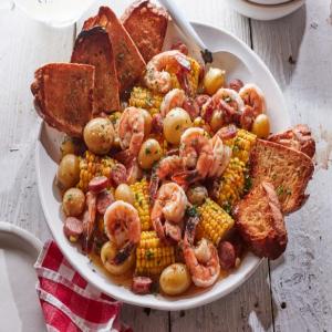 Shrimp and Corn in a Butter Bath image