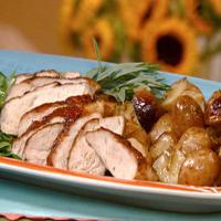 Roasted Turkey Tenderloin with New Potatoes and Tarragon Broth image