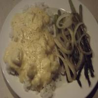 Chicken and White Sauce over Rice_image