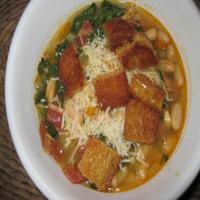 Turkey Bacon, Cannelini Bean and Vegetable Soup image