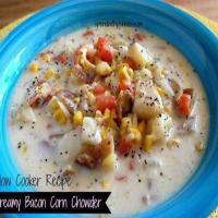 Creamy Bacon Corn Chowder - Slow Cooker image