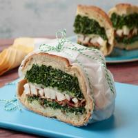 Grilled Chicken and Kale Caesar Pressed Sandwich image
