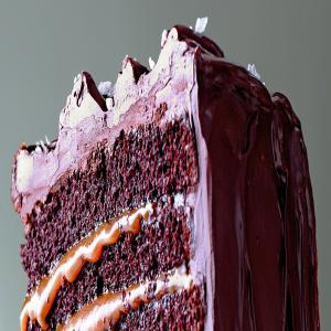 Salted-Caramel Six-Layer Chocolate Cake_image