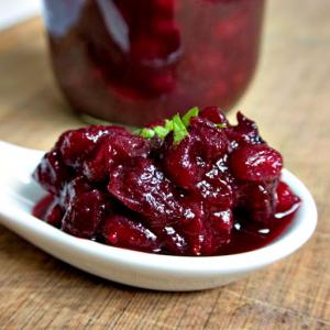 Pomegranate Cranberry Sauce with Basil Recipe - (4.2/5)_image