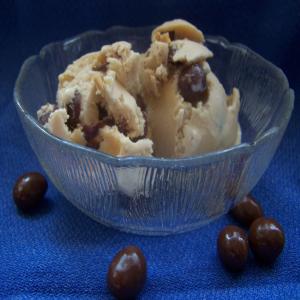 Peanut Butter Ice Cream With Chocolate Covered Peanuts image