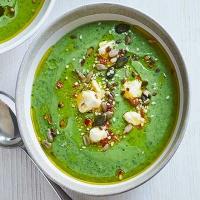 Chilled green soup with feta_image