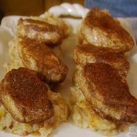 Pork Chops with Toasted Spice Rub and Apple Dressing_image