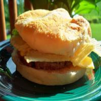 Squashed Burgers and Chips_image