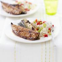 Grilled mackerel with soy, lime & ginger image