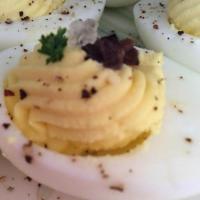 Insanely Delicious White Truffle Deviled Eggs image