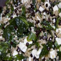 Brown Rice, Beluga Lentils, Spinach, and Feta Salad_image