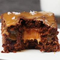 The Best Gooey Salted Caramel Brownies Recipe by Tasty image