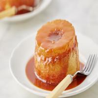Mini Pineapple Upside-Down Cakes with Rum Caramel Sauce_image