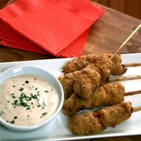 Chicken Fried Steak on Stick with Whatsthishere Sauce_image