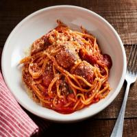 20-Minute Instant Pot Spaghetti with Sausage Meatballs_image
