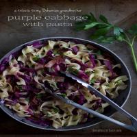 sautéed purple cabbage with pasta_image