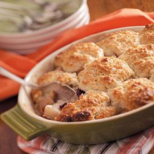Gingered Cherry Pear Cobbler Recipe_image