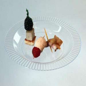 Trio of Flavors on a Stick: Duck Mousse, Duck Breast and Meringue-Berry_image