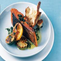 Grilled Salmon with Basil and Mint image