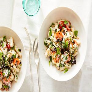 Cottage Cheese Pasta With Tomatoes, Scallions and Currants_image